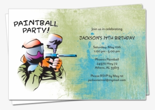 Here's An Idea For You Moms On A Paintball Invitation - Paintball Party Invitation