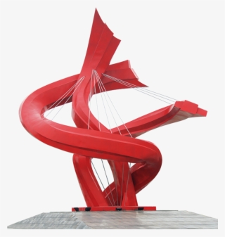 Red Abstract Sculpture Piece - Architecture Sculpture Png