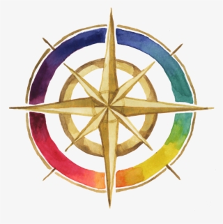 Rainbow Compass Simple - Emblem