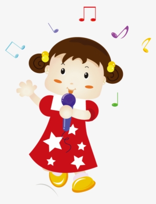 Vector Free Stock Animation Cartoon Pretty Girl Singing
