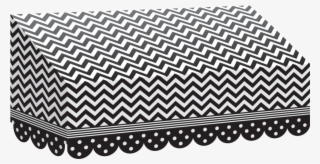 Tcr77164 Black & White Chevrons And Dots Awning Image - Black And White Awning Png