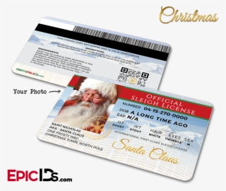 Santa Claus Official Sleigh License [photo Personalized] - Department Of Mutant Affairs