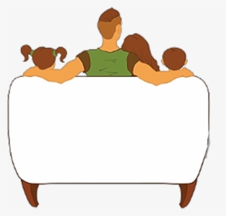 Graphic Freeuse Download Television Family Cartoon - Silhouette Family On Couch