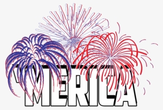 Merica Fireworks Usa Pride Patriotic American Red White - Fireworks