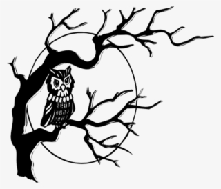 Mq Sticker - Owl On A Branch Drawing