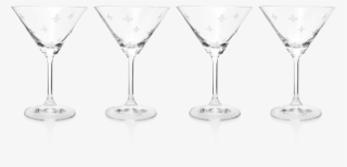 Fleur De Lis Crystal Martini Glasses - Martini Glass