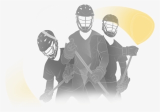 Lacrosse Players Silhouette - College Ice Hockey