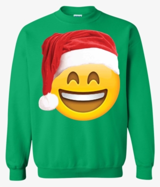 Emoji Christmas Shirt Smiley Face Santa Hat Family - Oh What Fun It Is To Ride