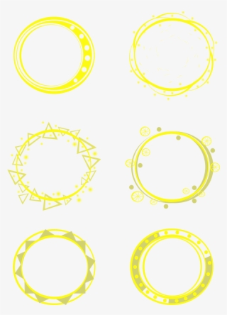 Halo Simple Round Yellow Fluorescent Png And Psd - Circle