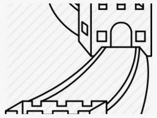Great Wall Of China Clipart Coloring - Line Art