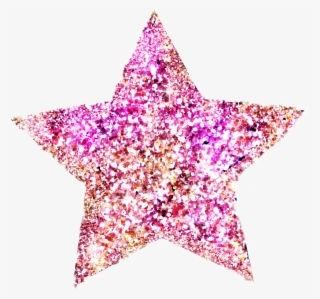 Scglitter Sticker - Pink Glitter Star Png