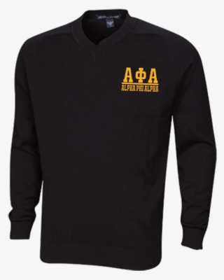 Alpha Phi Alpha Embroidered V-neck Sweater - Long-sleeved T-shirt
