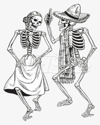 Dancing Skeletons -day Of The Dead - Day Of The Dead Dancing Skeleton