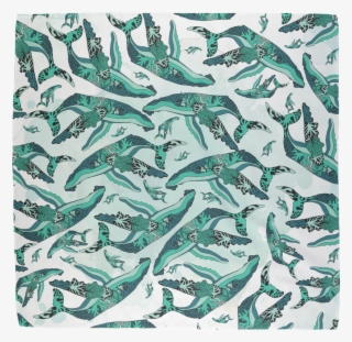 Coral Reef Pattern Humpback Whale ﻿sublimation Bandana - Coral