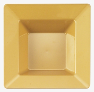 Disposable Gold Square 5 Oz Plastic Dessert Bowls - Bowl
