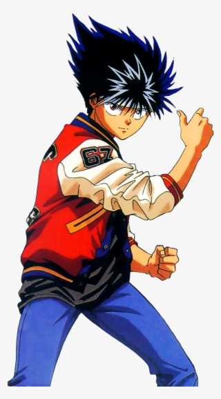 Transparent Letterman Jacket Wearing Hiei From The Cartoon