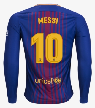 Nike Messi Barcelona Long Sleeve Home Jersey 17/18 - 2018 Lionel Messi Jersey