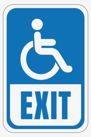 Handicap Exit Logo, 12 In - Disabled Logo Png