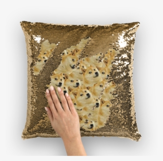 Doge Sequin Cushion Cover - Nicolas Cage Sequin Pillow
