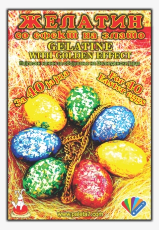 gelatin with golden effect for 40 easter eggs - poster