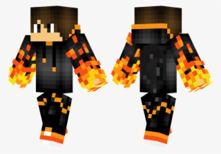 Fire Hoodie - Minecraft Skin Green Shirt