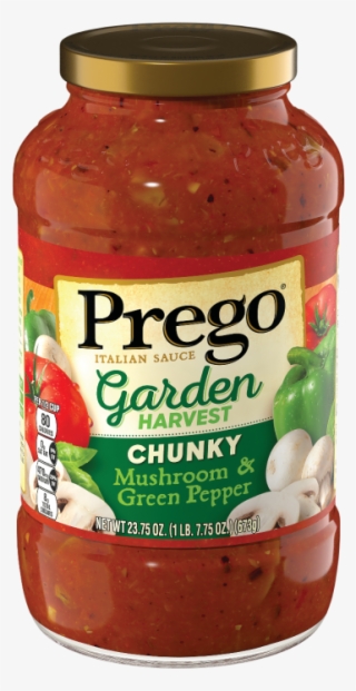 Garden Harvest Chunky Mushroom & Green Pepper Italian - Prego Garlic Parmesan Sauce