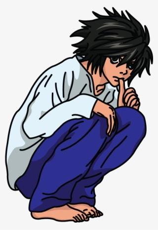 How To Draw L Lawliet From Death Note, Manga, Easy - Cartoon Transparent  PNG - 720x1280 - Free Download on NicePNG
