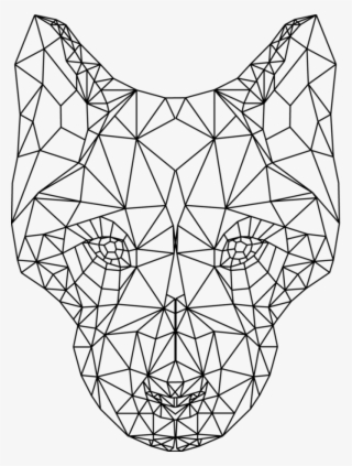 #geometric #pattern #dog #animal #animalface - Геометрический Волк Пнг
