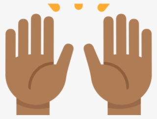 Hand Emoji Clipart Brown Hand - Emoji Mãos Pra Cima
