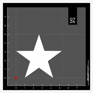 Christmas Star Sticker D - Old English Number 6