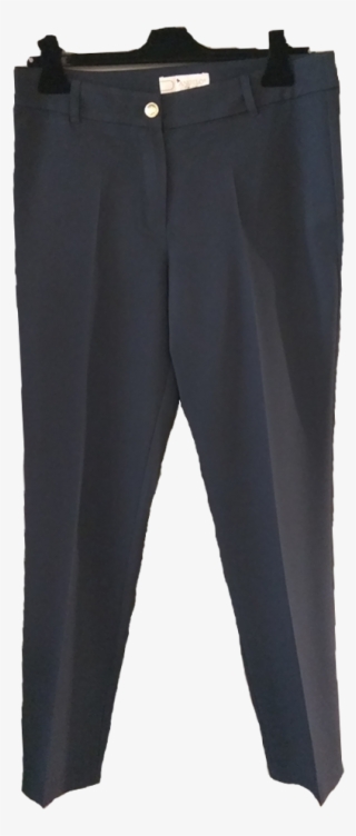 Women's Cigarette Pants With Gold Button - Trousers