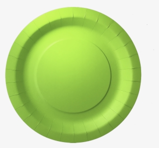Lime Paper Plate - Circle