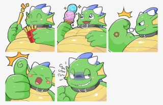Green Dragon Telegram Stickers - Cartoon