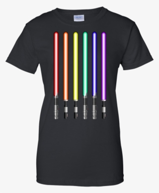 Image 883px Star Wars Lightsaber Rainbow Shirt - Chihuahua Tee Shirts