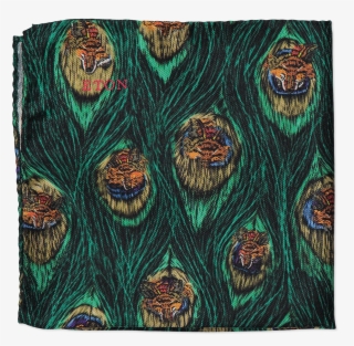 Peacock Feather Pocket Square - Motif