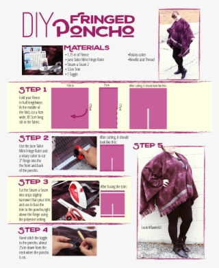 Diy Fringed Poncho Fabricland - Poster
