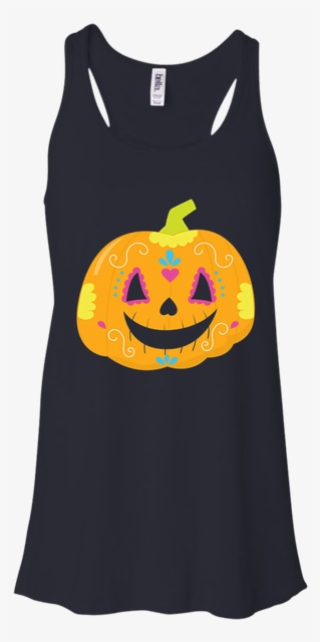 Cute Funny Unique Sugar Skull Halloween Pumpkin Gift - Shirt