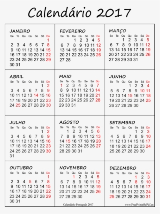 Free Png Download Calendario Brasileiro 2017 Png Images - Calendário 2017 Para Imprimir Pdf