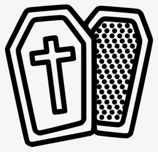 Picture Black And White Library Coffin Vector Flash - Icon