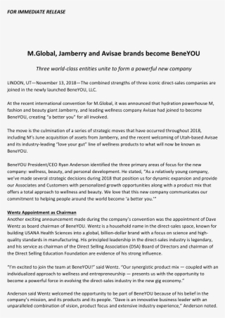 Beneyou Press Release - Carta A La Tierra Resumen