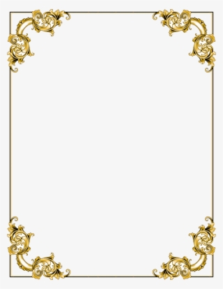 gold border frame png transparent image - transparent gold border png
