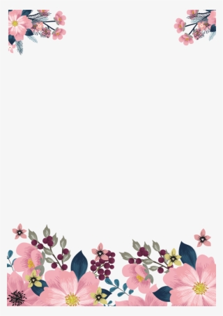 Christmas Wreath Frame Png - Watercolor Flower Border Png