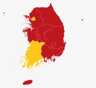 South Korean Presidential Election - South Korea Map Black
