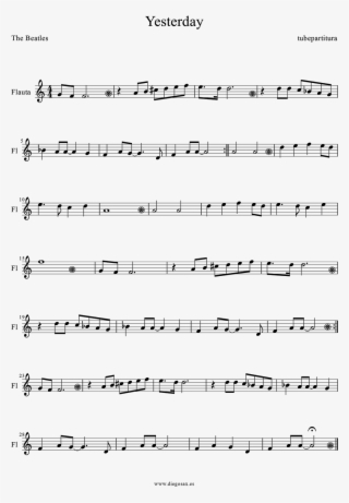 Flute Sheet Music The Beatles - Blue Bossa Dexter Gordon Solo