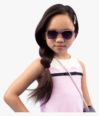 6 Year Old Asian Girl With Pink Dress Wearing Toucca - Kids Wearing Sunglasses Png