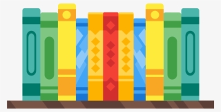 Books On Wooden Shelf - Library Book Png