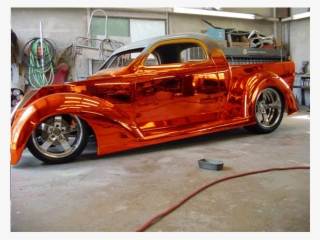 32 Ford Hot Rod Pickup - Orange Chrome Car Paint