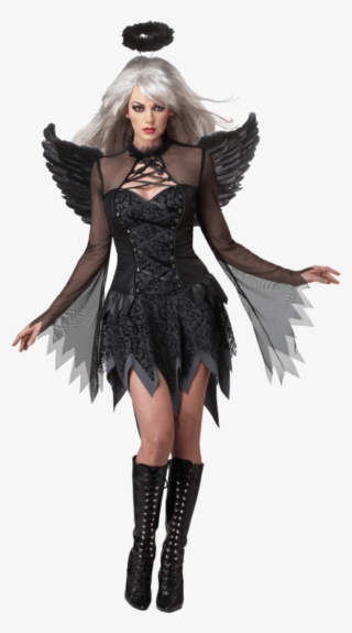 Adult Fallen Angel Costume - Halloween Fancy Dress Ladies