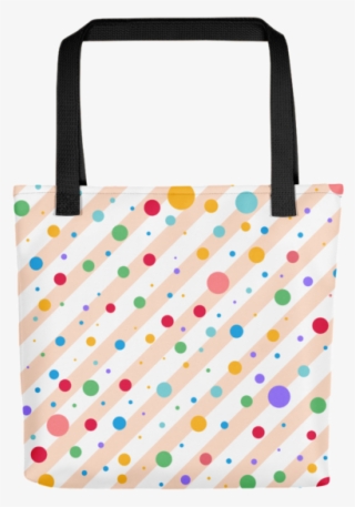Multi Colored Polka Dots And Stripe Pattern Tote Bag - Tote Bag