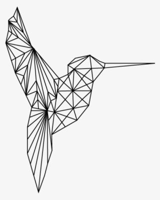 Drawn Hummingbird Geometric - Geometric Bird Transparent